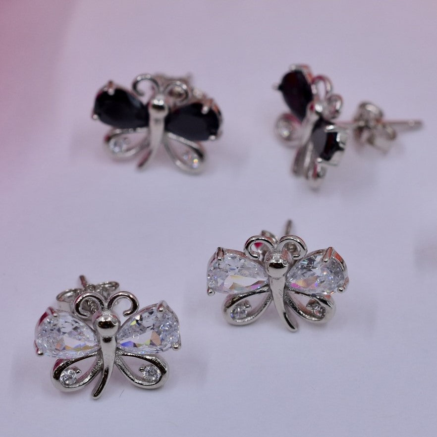 Ease My Mind Crystal Butterfly Shape Stud Earrings