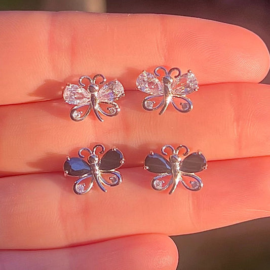 Ease My Mind Crystal Butterfly Shape Stud Earrings