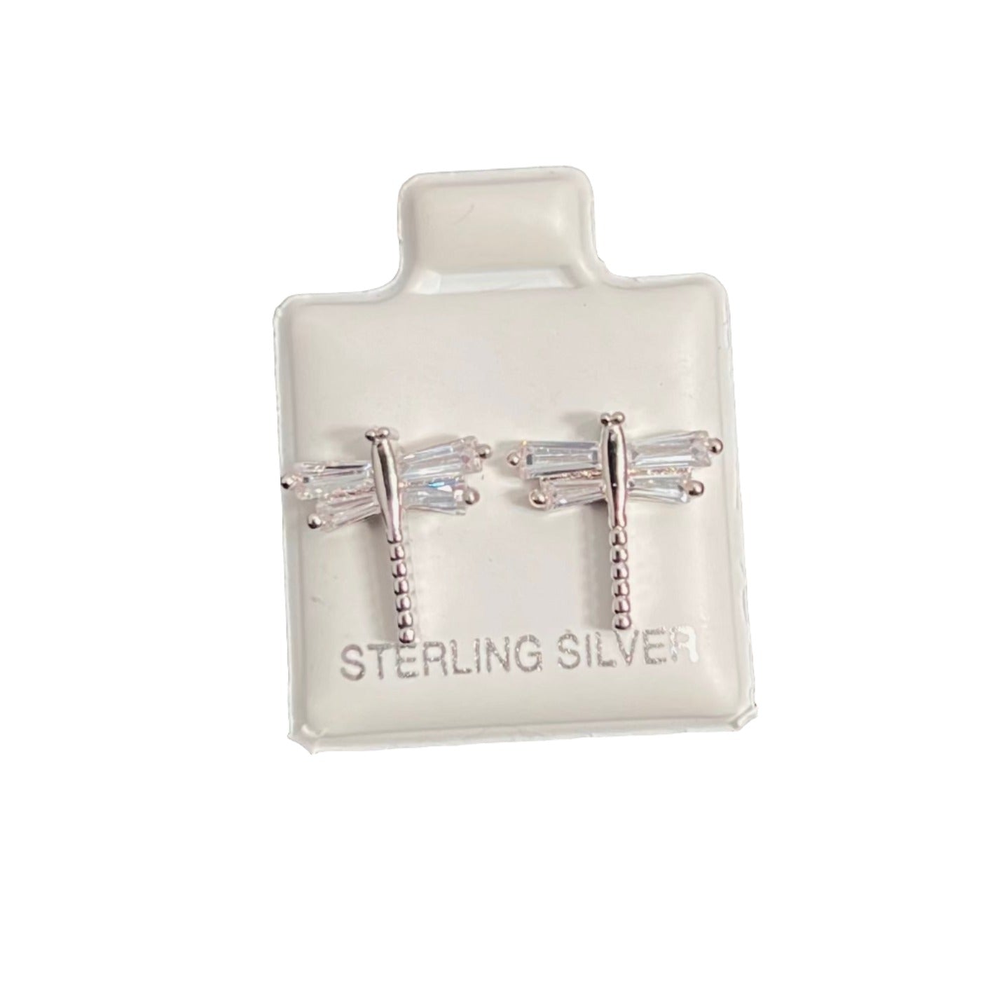 925 Silver Dragonfly Shape Stud Earrings