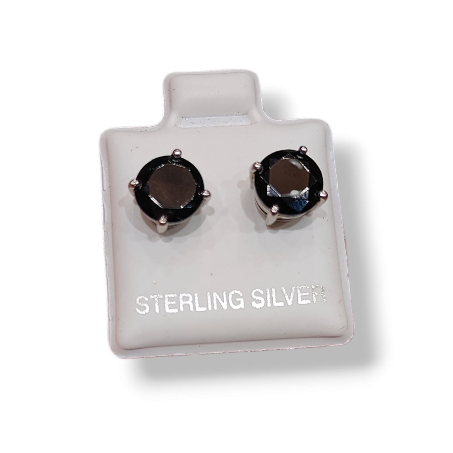 Every Midnight 925 Silver Black Circular Shape Big Stud Earrings