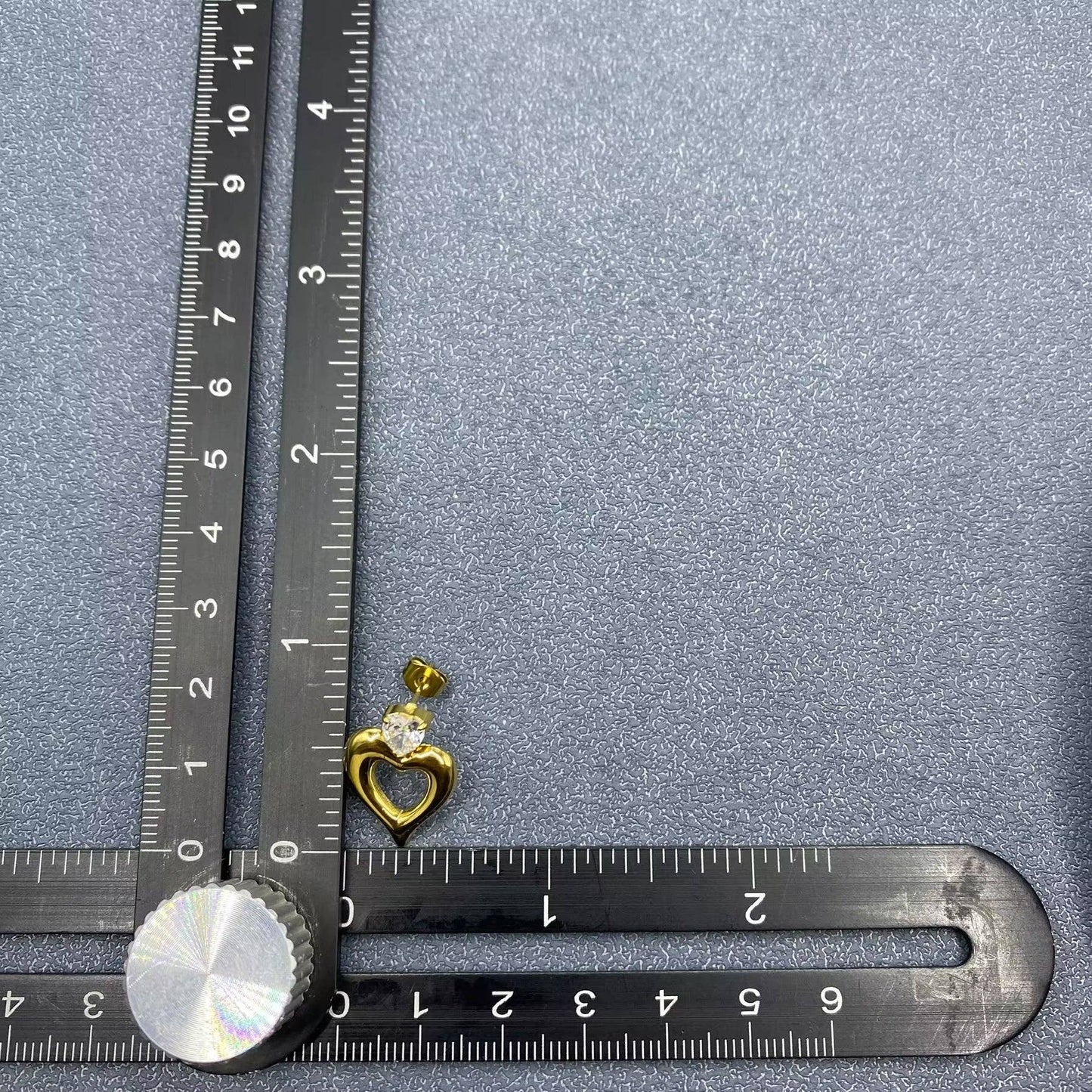 18K Gold Plated Stainless-Steel Hollow Heart Dangle Earrings