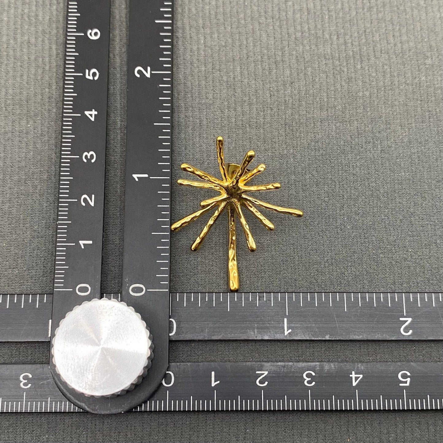 Fireworks Shape 18K Gold-Plated Stainless-Steel Stud Earrings