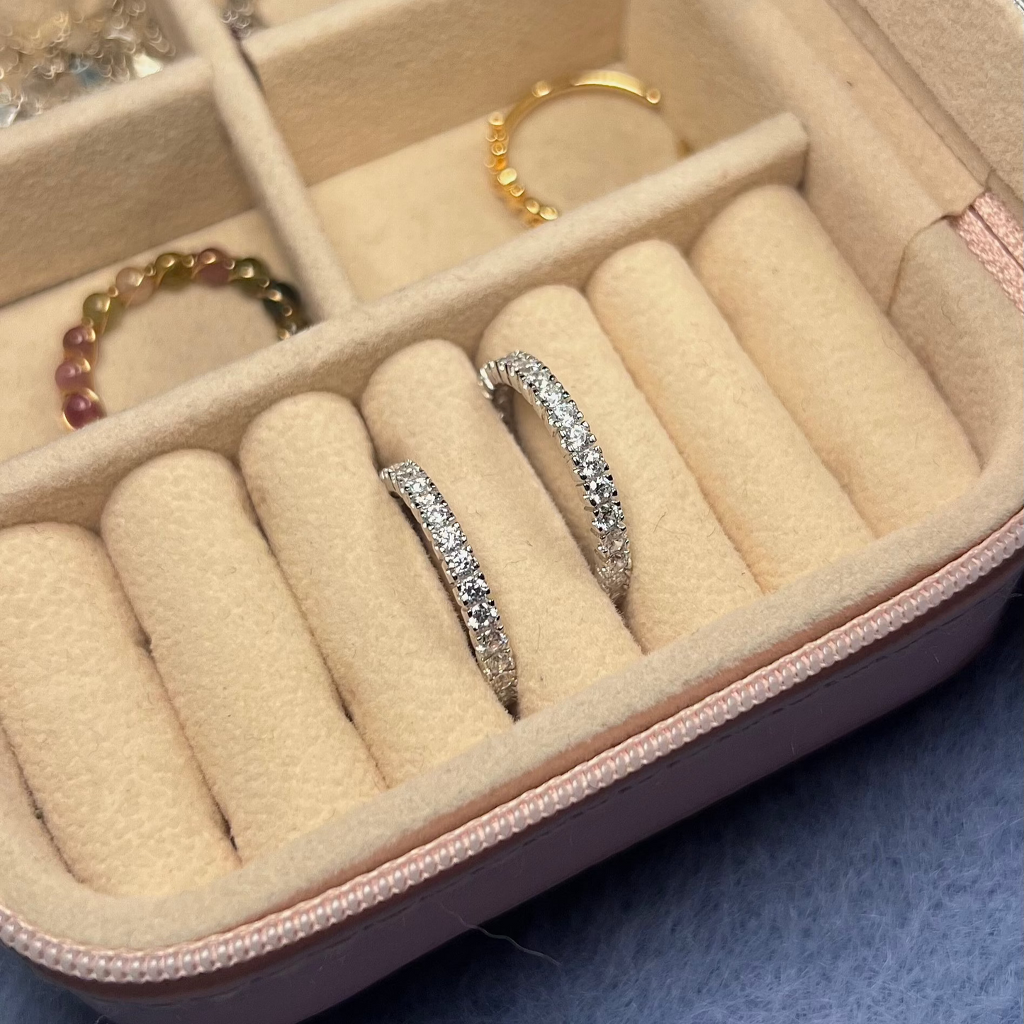 925 Sterling Silver Eternity Round CZ Rhodium Ring