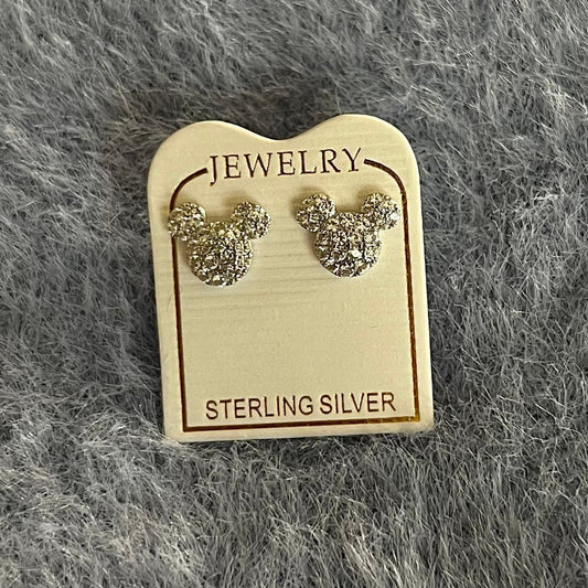 Mickey Mouse Studded 925 Silver Stud Earrings