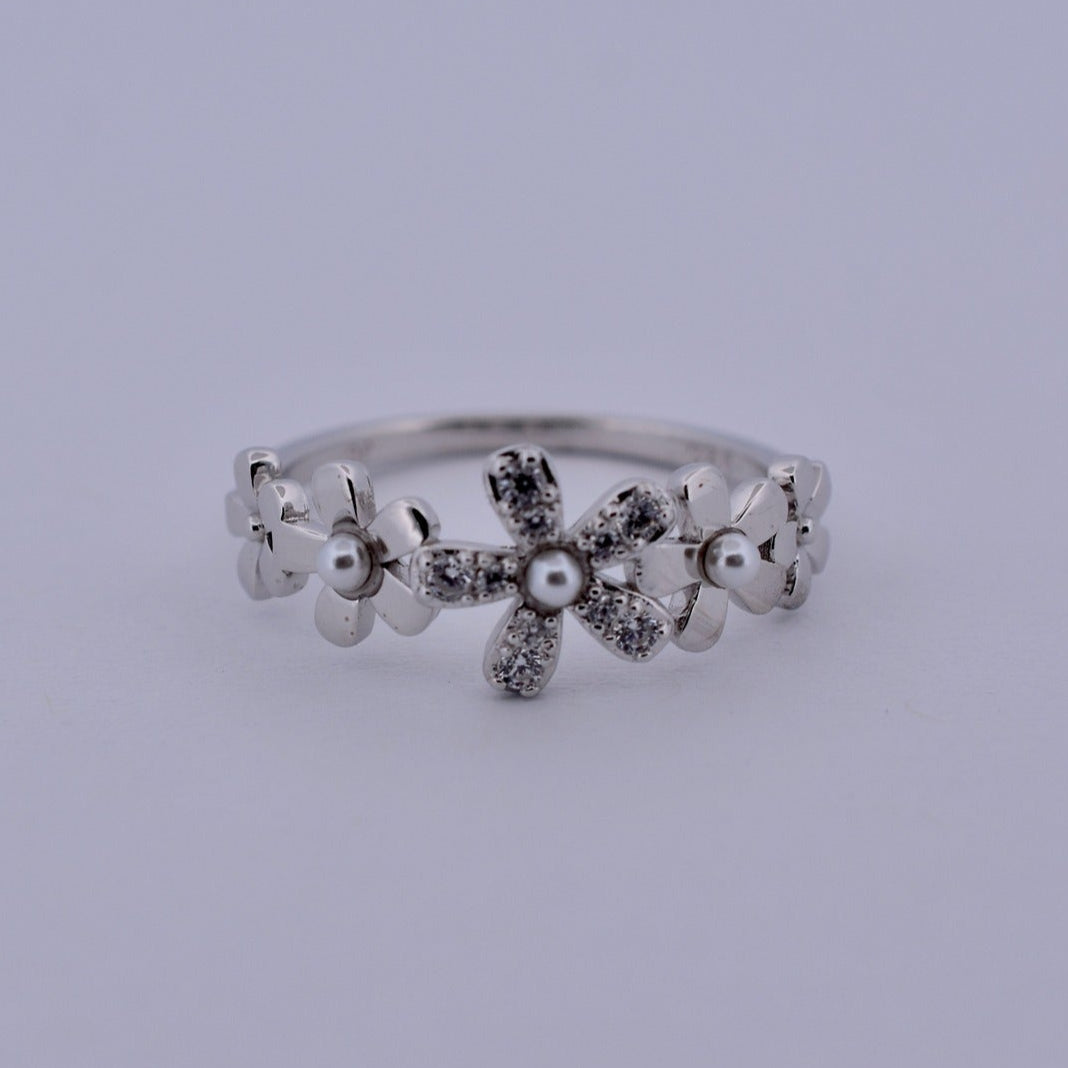 925 SILVER DAZZLING DAISY FLOWER SHAPE RING