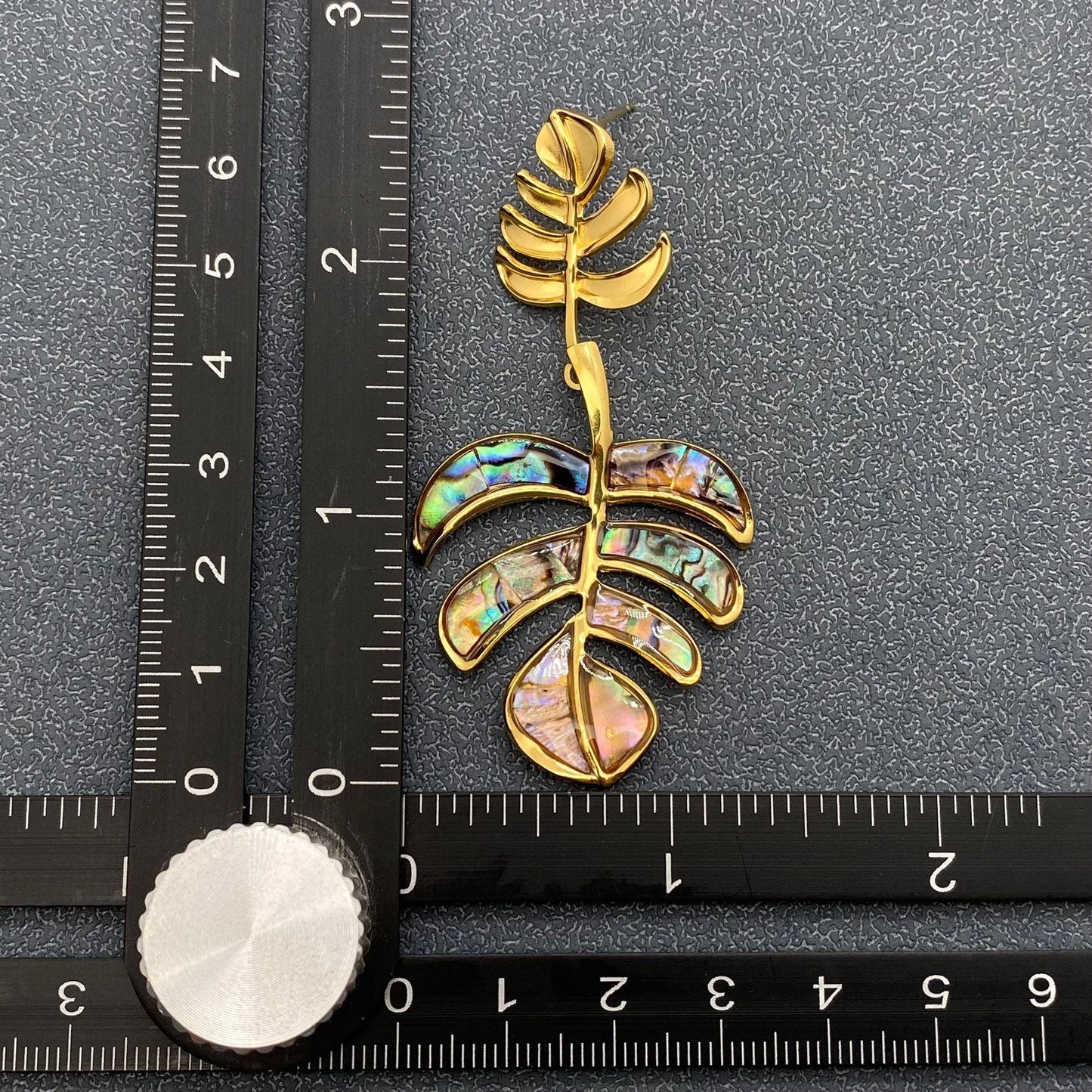 Shell Leaf 18K Gold-Plated Stainless-Steel Post Earrings