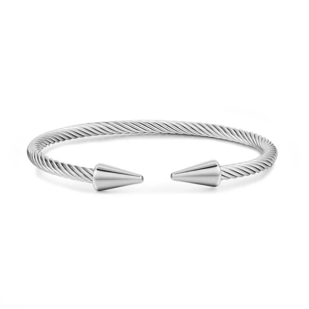 Stainless Steel Opening Adjustable Nail Bangle
