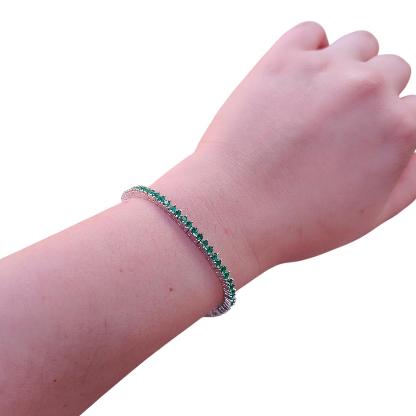 925 GREEN TENNIS BRACELET