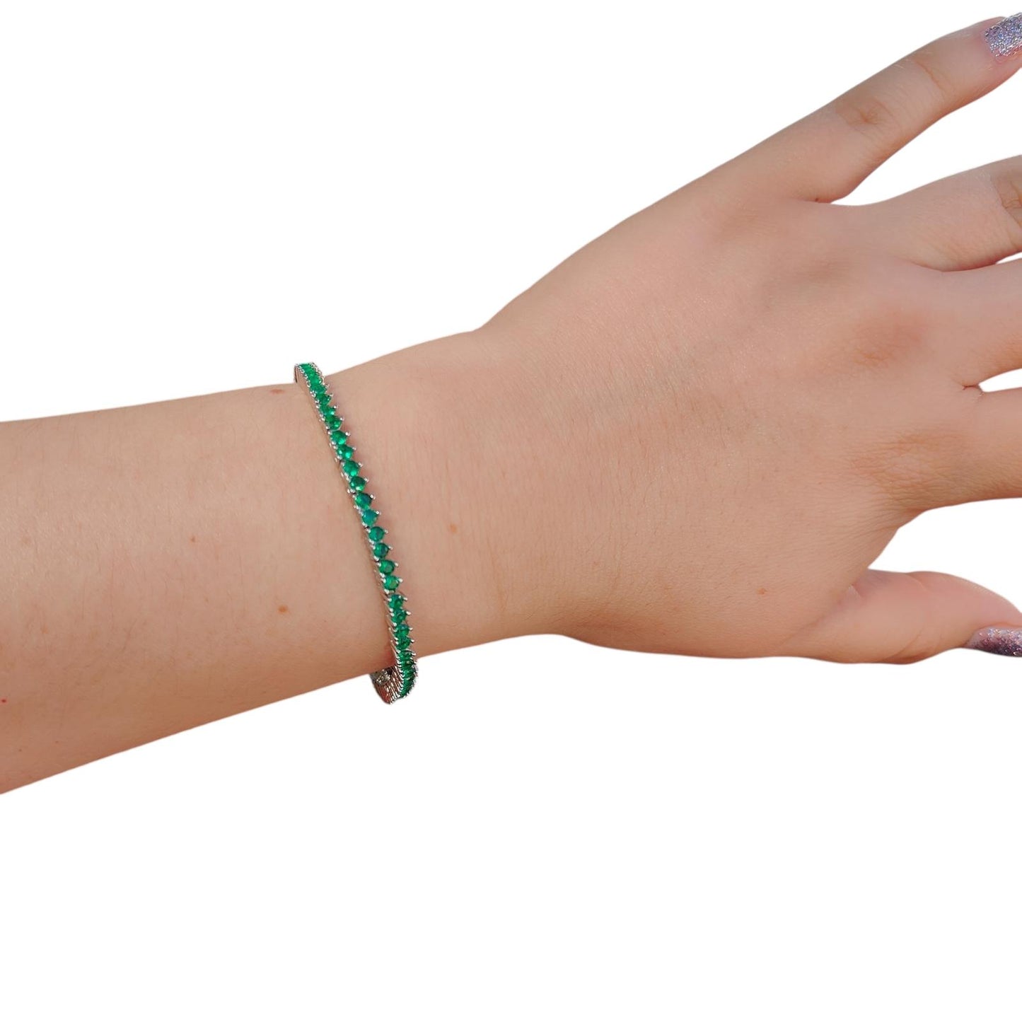 925 GREEN TENNIS BRACELET
