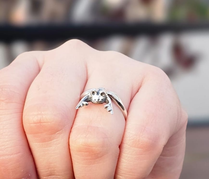 Frog Animal Shape 925 Sterling Silver Ring