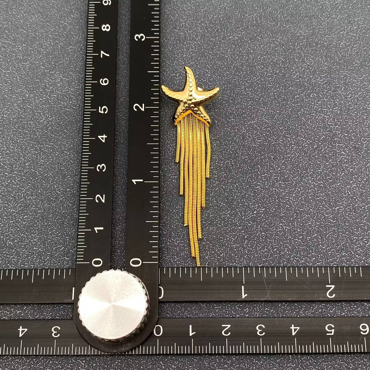 18K Gold Plated SS Fringe Starfish Post Earrings
